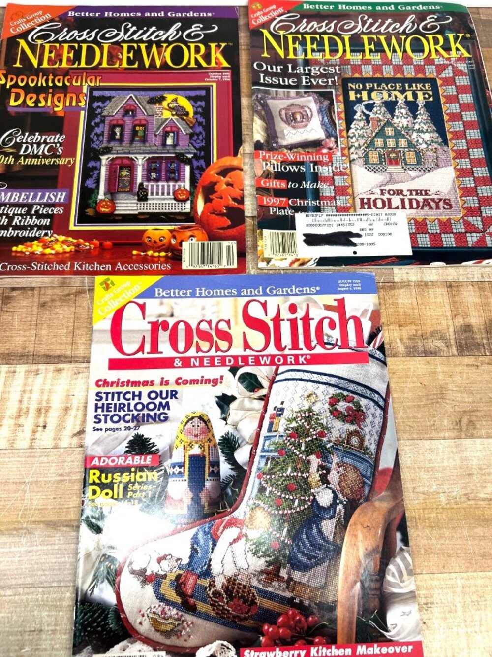 3 Better Homes & Gardens Cross Stitch & Needlework Magazine Seasonal Designs